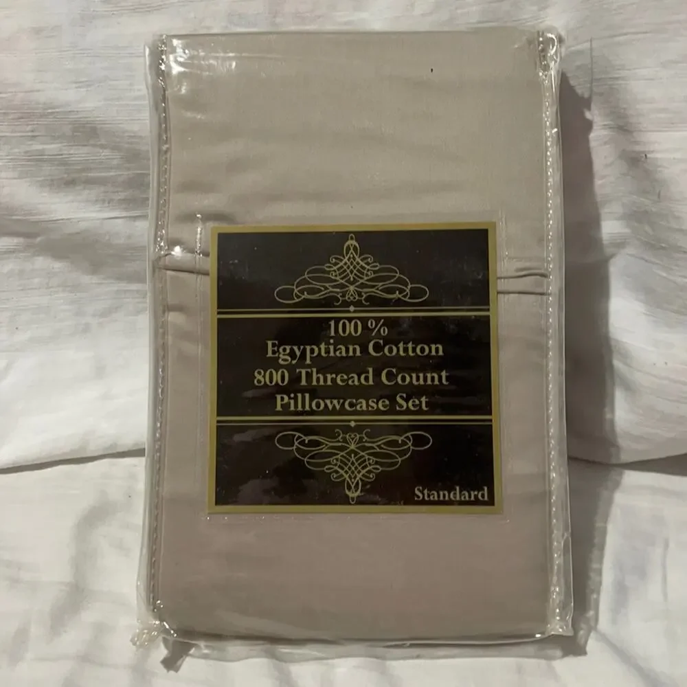 Venus standard pillowcase 800 count 💯 cotton taupe shade nwt
